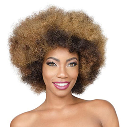 Afro curly Wig on african american woman