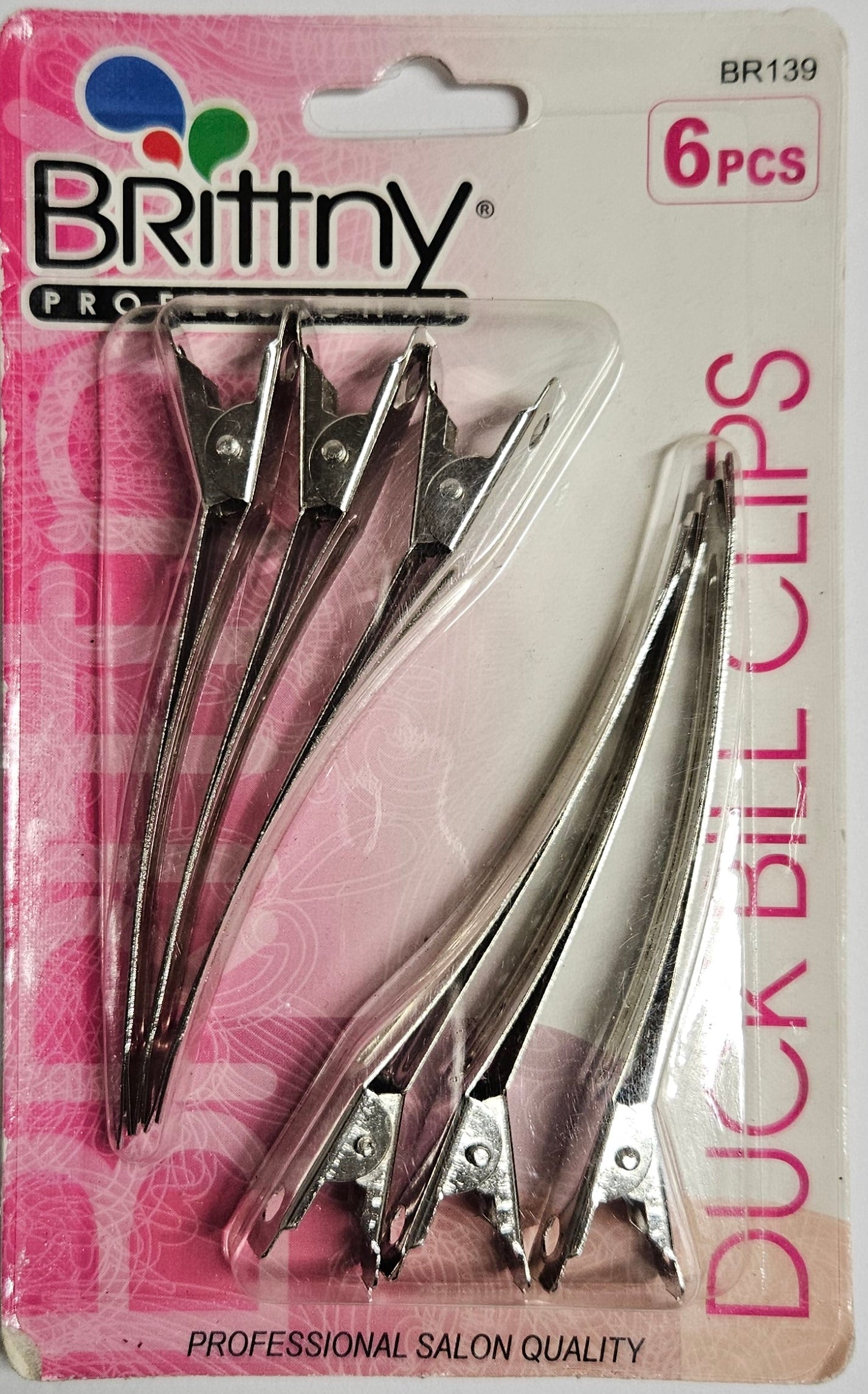Briitny styling tool. Duck bill clips, 6 pieces.