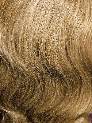Close-up of blonde hair strands