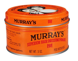 Murray’s Superior Hair Dressing Pomade 3 oz – Orange tin providing strong hold and shine for all hair types