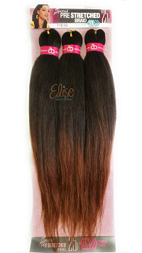 Packaged hair extensions with afro beauty spetra on a pink background