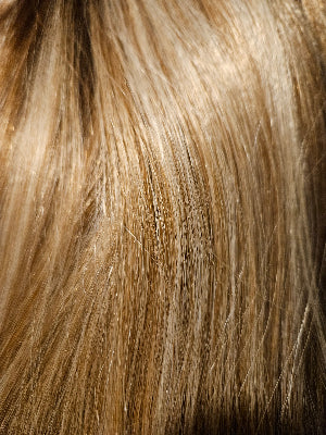 Close-up of blonde hair texture