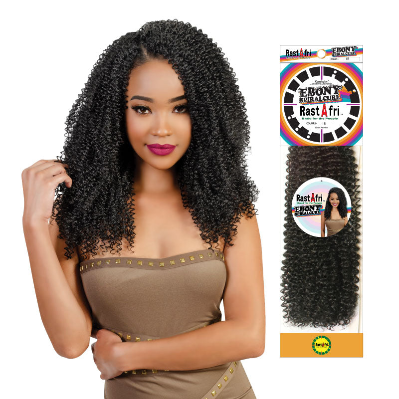 Ebony Spiral Curl crochet hair extension