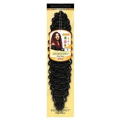 ez crochet hair extensions with a model on the label against a white background
