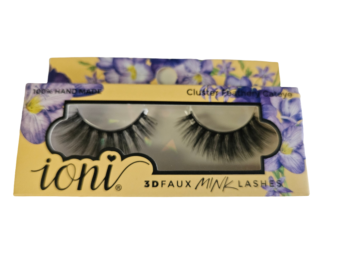 black women in motion look at cluster feathery cateye lashes