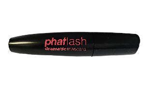 Black mascara with 'phatlash' branding on a white background