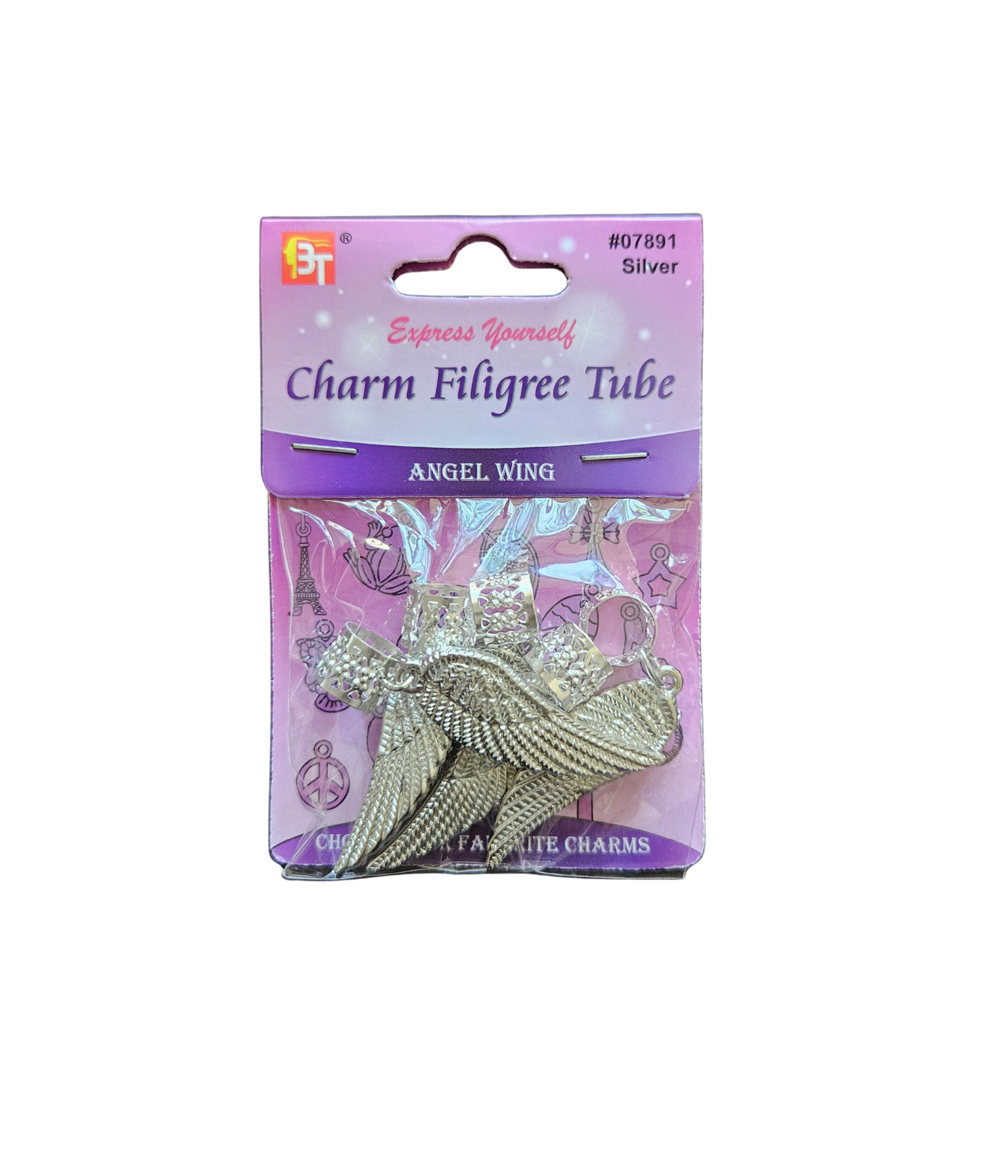 Silver Angel Wing Braid Cuffs