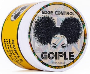 GOIPLE Edge Control Wax 4oz – strong hold, non-greasy styling gel for Black women’s hair, pineapple scented, smooth finish, no flakes or residue.