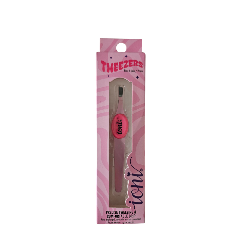 Eyebrow tweezers slanted angle color pink.