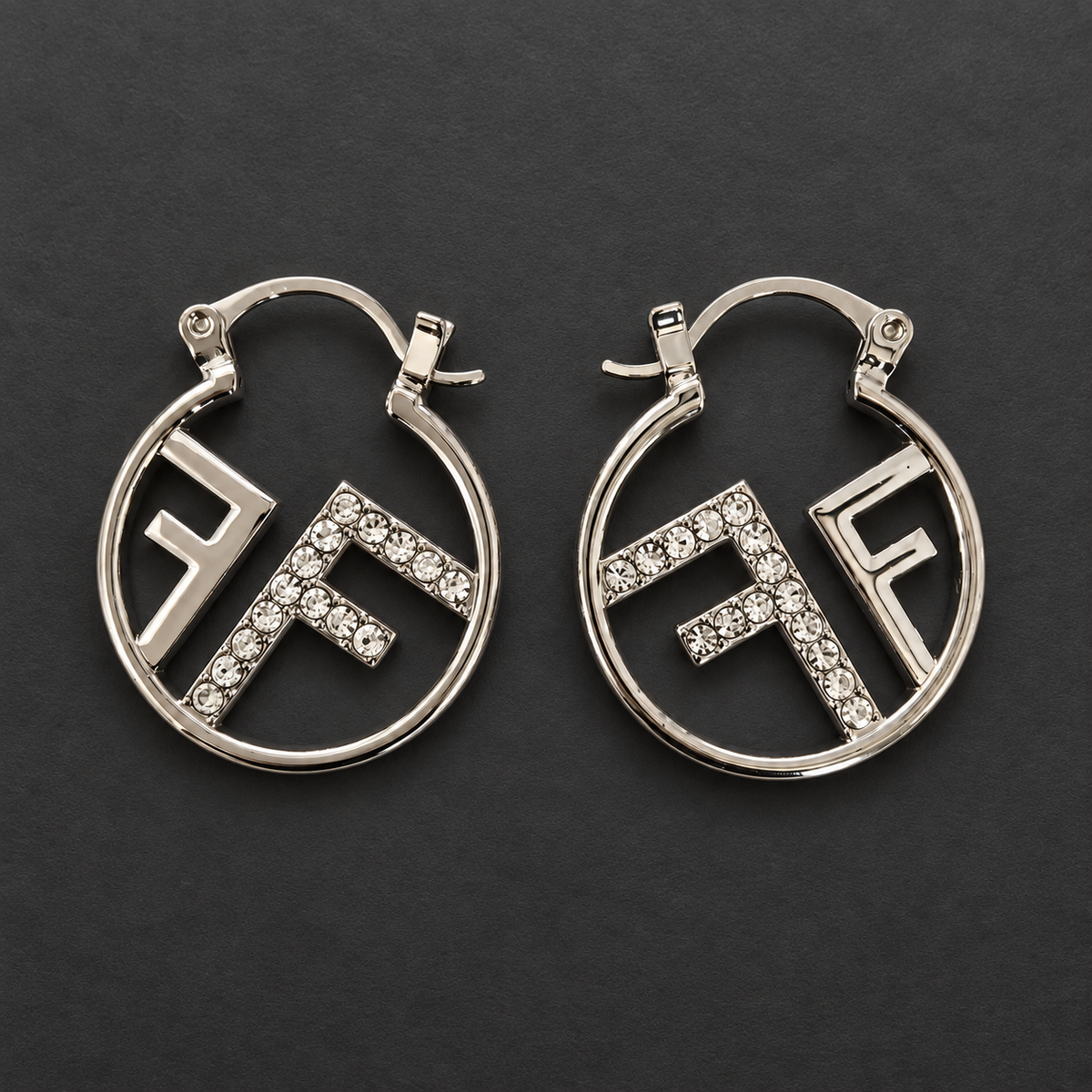 Crystanl Hoop Earrings