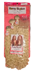 Janet Collection Remy Illusion Multi Weave hair package 3 bundles and 1 4x4 Closure