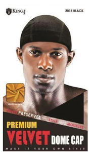 Men's King J Velvet Dome Cap